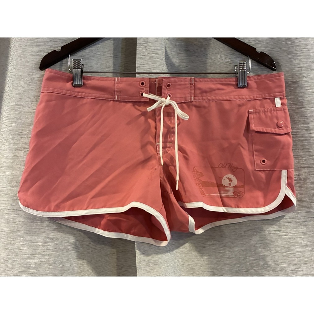 Y2K Old Navy Cyber Y2K Surger Girl Swim Shorts Size Medium Ultra Low Waist